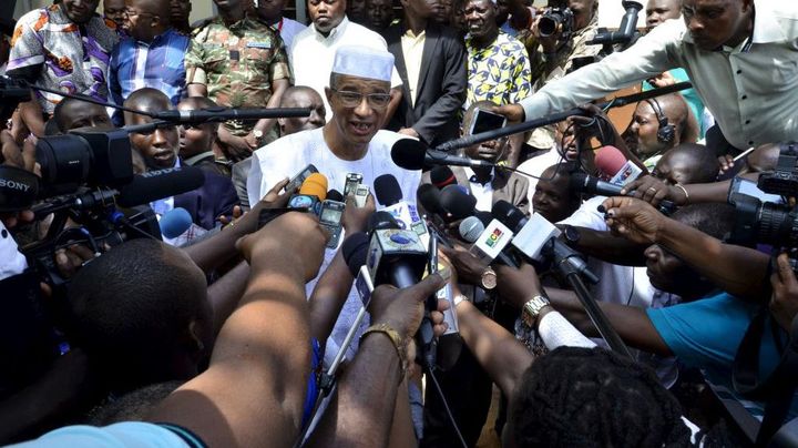 Lionel Zinsou face à la presse le 20 Mars 2016 à Cotonou au Bénin (Photo Reuters/Charles Placide Tossou)