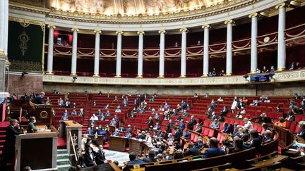 L'Assemblée nationale le 16 juillet 2020, lors de la séance des questions au gouvernement (CHRISTOPHE MORIN / MAXPPP)