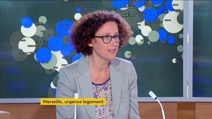 La ministre du Logement, Emmanuelle Wargon, jeudi 2 septembre, sur la chaîne franceinfo.&nbsp; (FRANCEINFO)