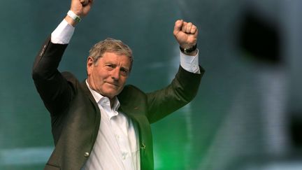 Le journaliste Jean-Michel Larqué, le 12 mai 2016 à Saint-Etienne (Loire)&nbsp; (ROMAIN LAFABREGUE / AFP)