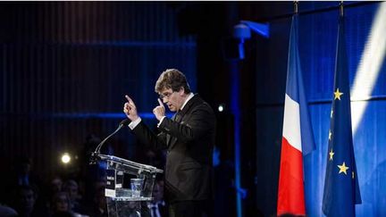 &nbsp; (Arnaud Montebourg ce jeudi, lors de la présentation de sa feuille de route du redressement économique de la France. © IP3 Press/MaxPPP)