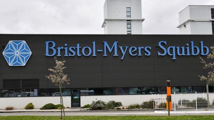 Le site du géant pharmaceutique Bristol-Myers-Squibb à Agen, dans le Lot-et-Garonne, le 4 janvier 2019.&nbsp; (GEORGES GOBET / AFP)