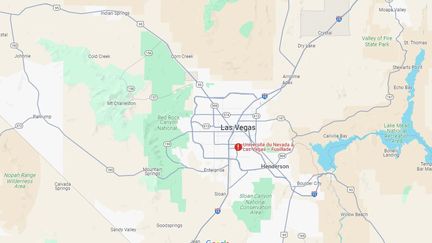 Une fusillade a fait plusieurs blessés aux abords de l'université du Nevada à Las Vegas (Etats-Unis), le 6 décembre 2023. (GOOGLE MAPS / FRANCEINFO)