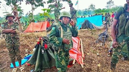 Une position de l’armée congolaise (FARDC) à Mapobu dans le triangle de la mort (est du pays), le 17 novembre 2019 (Photo/Nicaise Kibel'bel)