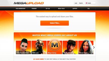 Le site de partage de fichiers, Megaupload, a &eacute;t&eacute; ferm&eacute; en 2012, sur d&eacute;cision de justice. (MEGAUPLOAD.COM)