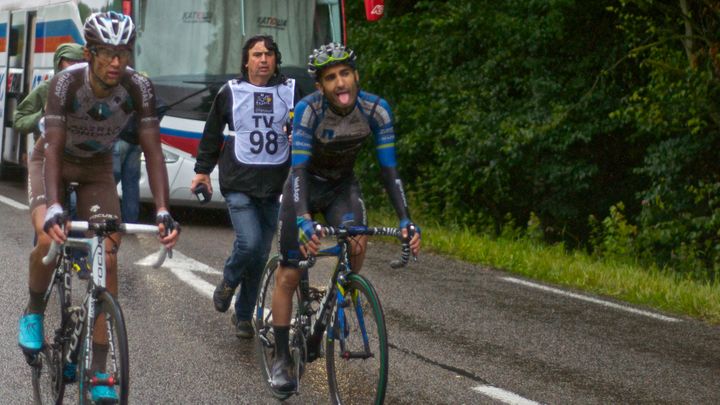 &nbsp; (Des coureurs trempés, sales, frigorifiés à l'arrivée de la cinquième étape © RF/BS)