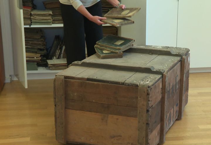 Des partitions ont été retrouvées à l'école de musique de Strasbourg. (France 3)