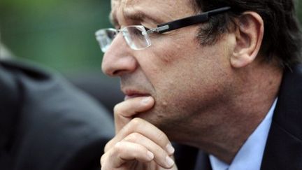 François Hollande, candidat à la primaire socialiste. (MIGUEL MEDINA / AFP)