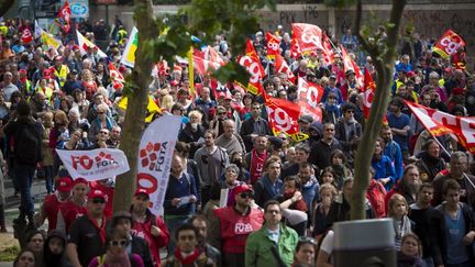 Manifestation contre la loi Travail, à Paris, le 14 juin 2016. (CYRIL ABAD / HANS LUCAS / AFP)