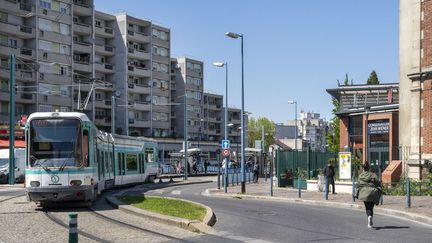 Un tramway à Bobigny (Seine-Saint-Denis), le 14 mai 2019. (MOULU PHILIPPE / HEMIS.FR / AFP)