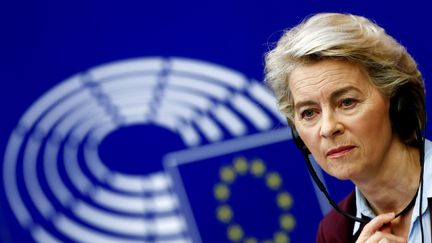 Ursula von der Leyen, le 6 juillet 2021, à Strasbourg. (CHRISTIAN HARTMANN / POOL / REUTERS POOL)