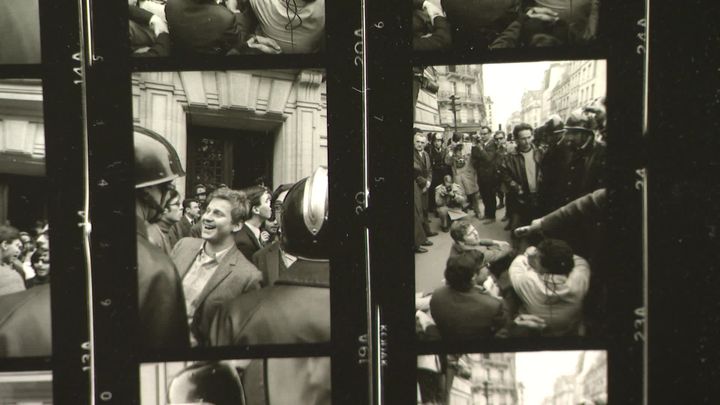 Planche contact de la série Daniel Cohn-Bendit et les CRS en mai 1968 (France 3 Normandie)