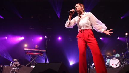 La chanteuse Kimberose en concert au festival Jazz in Marciac en 2019&nbsp; (SEBASTIEN LAPEYRERE / MAXPPP)