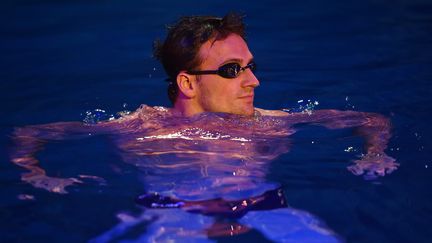 Le nageur américain Ryan Lochte, à Las Vegas, le 30 septembre 2016.&nbsp; (ETHAN MILLER / GETTY IMAGES NORTH AMERICA / AFP)