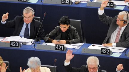 L'eurod&eacute;put&eacute;e UMP Rachida Dati, le 15 f&eacute;vrier 2012 au Parlement europ&eacute;en &agrave; Strasbourg.&nbsp; (FREDERICK FLORIN / AFP)