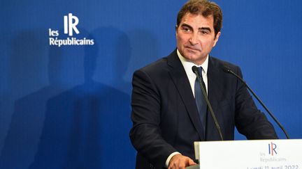 Le président des Républicains, Christian Jacob, à PAris le 11 avril 2022 (ALAIN JOCARD / AFP)