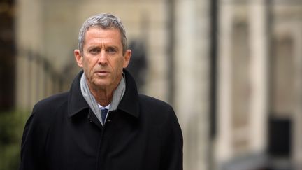 Le magnat franco-israélien Beny Steinmetz à Genève, où il est jugé pour corruption, le 11 janvier 2021.&nbsp; (FABRICE COFFRINI / AFP)