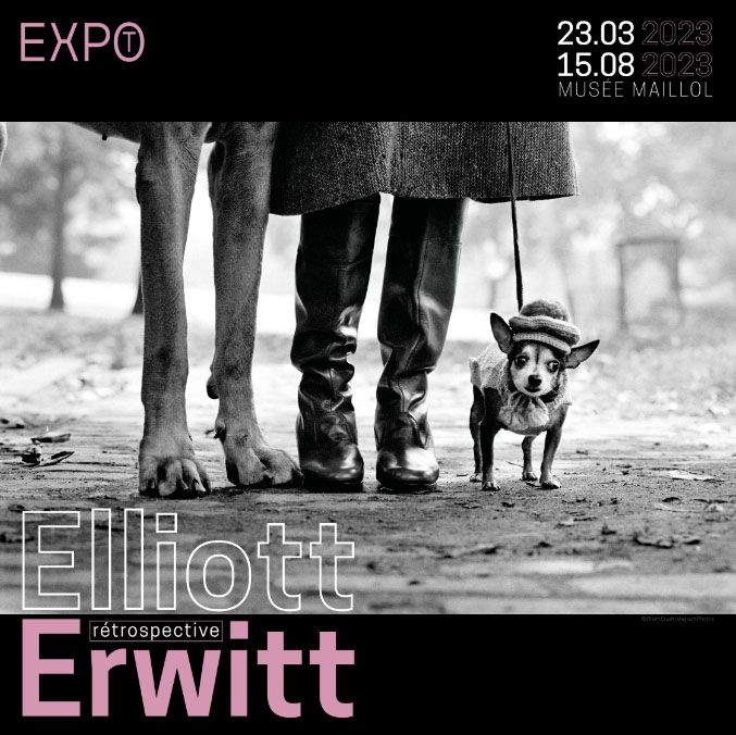 L'affiche de la rétrospective Elliott Erwitt au Musée Maillol en 2023. (TEMPORA)