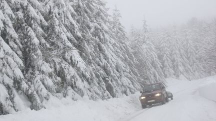 Météo France prévoir notamment un "épisode neigeux remarquable sur les Cévennes."&nbsp;Ici, de la neige sur les plateaux ardéchois, en 2008. (MAXPPP)