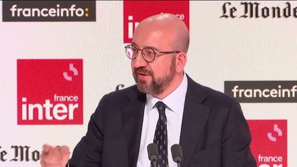 Charles Michel, président du Conseil européen, invité de Questions politiques dimanche 6 mars 2022. (FRANCEINFO / RADIOFRANCE)