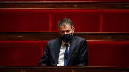 Olivier Faure, le Premier secrétaire du Parti socialiste, le 2 février 2022, à Paris. (CHRISTOPHE ARCHAMBAULT / AFP)