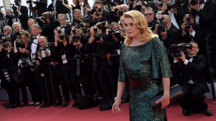 L'actrice Catherine Deneuve (ici au Festival de Cannes en mai 2019) sera présente à la 76e Mostra de Venise, à l'affiche de&nbsp;La Vérité&nbsp;du Japonais Hirokazu Kore-Eda. (ALBERTO TERENGHI/CANNES2019 / IP / MAXPPP)