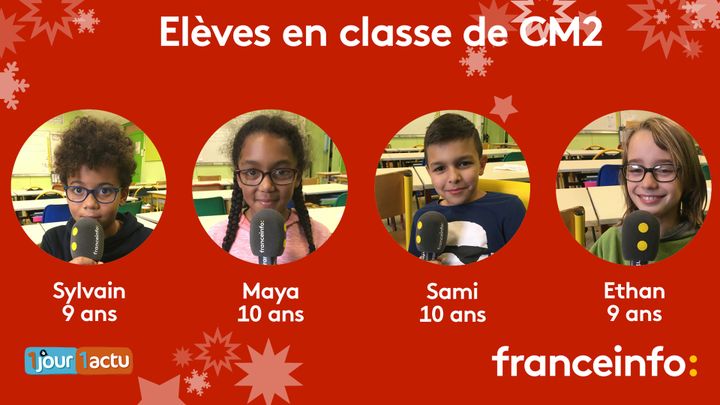 franceinfo junior, une émission en partenariat avec le magazine d'actualités pour enfants 1jour1actu et 1jour1actu.com. (FRANCEINFO / RADIOFRANCE)