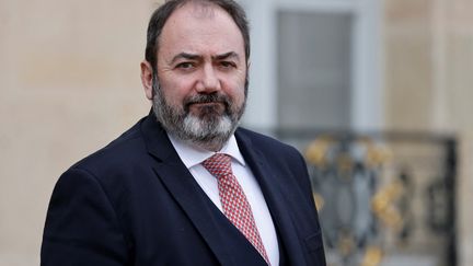 Le ministre de la Santé François Braun à la sortie de l'Elysée, à Paris, le 8 mars 2023. (LUDOVIC MARIN / AFP)