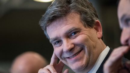 L'ancien ministre de l'Economie Arnaud Montebourg assiste à un meeting sur des thèmes environnementaux le 20 décembre 2016 à Paris. (JULIEN MATTIA / NURPHOTO)