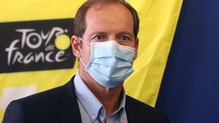 Christian Prudhomme,&nbsp;directeur du Tour de France, à Nice (Alpes-Maritimes), le 19 août 2020.&nbsp; (VALERY HACHE / AFP)