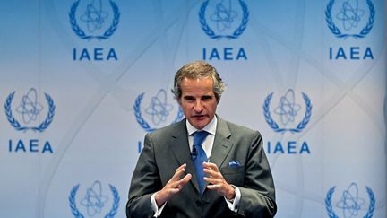 Rafael Mariano Grossi, directeur général de l'Agence internationale de l'énergie atomique (AIEA), à Vienne (Autriche), le 09 juin 2022. (JOE KLAMAR / AFP)