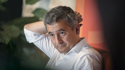 Le ministre de l'Intérieur, Gérald Darmanin, à Poitiers (Vienne), le 11 septembre 2023. (JEAN-FRANCOIS FORT / HANS LUCAS / AFP)