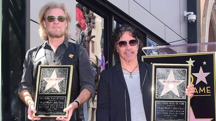 Daryl Hall &amp; John Oates à l'inauguration de leur étoile sur le Hall of Fame, à Los Angeles, le 2 septembre 2016
 (Frederic J. Brown / AFP)