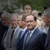 L'ancien président François Hollande participe à une cérémonie en hommage aux martyrs de Tulle (Corrèze), le 9 juin 2017. (PATRICK ALLARD / REA)