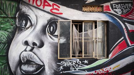 Graffiti de Teddy Shakes (Kenya) (ROBIN LETELLIER / SIPA)