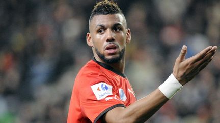 Yann M'Vila, le 7 janvier 2012 lors d'un match contre Nancy, &agrave; Rennes (Ille-et-Vilaine). (DAMIEN MEYER / AFP)