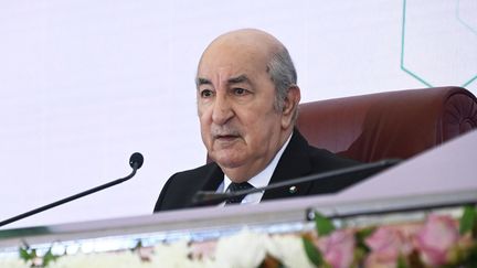 Le président algérien, Abdelmadjid Tebboune, à Alger, le 19 janvier 2023. (ALGERIAN PRESIDENCY / ANADOLU AGENCY / AFP)