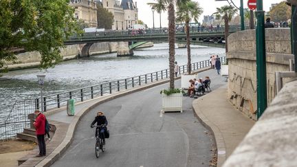 Les voies sur berges à Paris, le 22 octobre 2018. (MAXPPP)