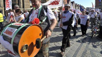 Manifestants européens contre l'austérité à Wroclaw, le 17 septembre 2011 (AFP/ADAM NURKIEWICZ)