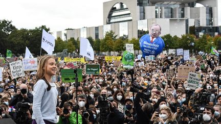 L'activiste suédoise Greta Thunberg à Berlin (Allemagne), le 24 septembre 2021. (TOBIAS SCHWARZ / AFP)