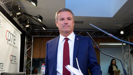 Nicolas Dupont-Aignan est le candidat de Debout la France à l'élection présidentielle.&nbsp; (ERIC PIERMONT / AFP)