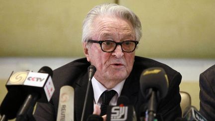 &nbsp; (Roland Dumas lors d'une conférence de presse en 2011 © Reuters-Louafi Larbi)