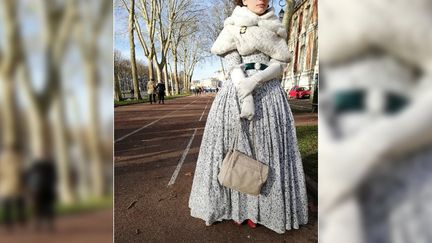 La tenue de&nbsp;Paloma Bernot refusée par le château de Versailles, mercredi 26 décembre 2018.&nbsp; (DR)