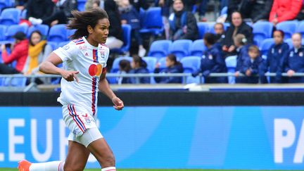 La capitaine de l'Olympique Lyonnais, Wendie Renard, lors du match de D1 Arkema contre Rodez, le 1er octobre 2022. (MAXPPP)