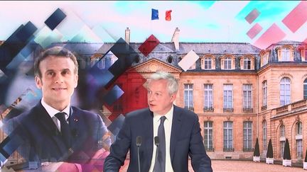 Bruno Le Maire, ministre de l'Économie, des Finances et de la Relance, le 25 avril 2022 sur franceinfo. (FRANCEINFO / RADIO FRANCE)