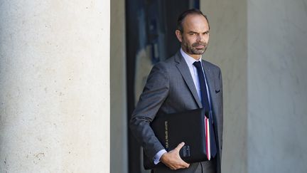 Edouard Philippe à l'Elysée, à Paris, le 3 août 2018. (GEOFFROY VAN DER HASSELT / AFP)