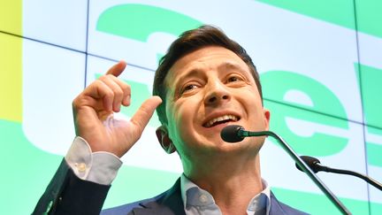 &nbsp;Volodymyr Zelensky, élu président de la République en Ukraine, le 21 avril 2019.&nbsp; (GENYA SAVILOV / AFP)