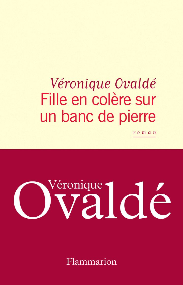 Couverture du roman "Fille en colère sur un banc de pierre", de Véronique Ovaldé, janvier 2023 (FLAMMARION)