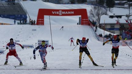 Jason Lamy-Chappuis champion du monde de combiné nordique (PIERRE TEYSSOT / AFP)