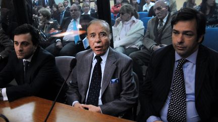 L'ancien pr&eacute;sident argentin Carlos Menem, &agrave; Buenos Aires (Argentine), le 13 septembre 2011. (DANIEL VIDES / NA)